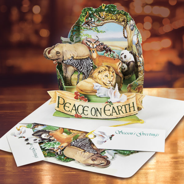 Peaceable Kingdom Pop Up Christmas Card Graphics 3